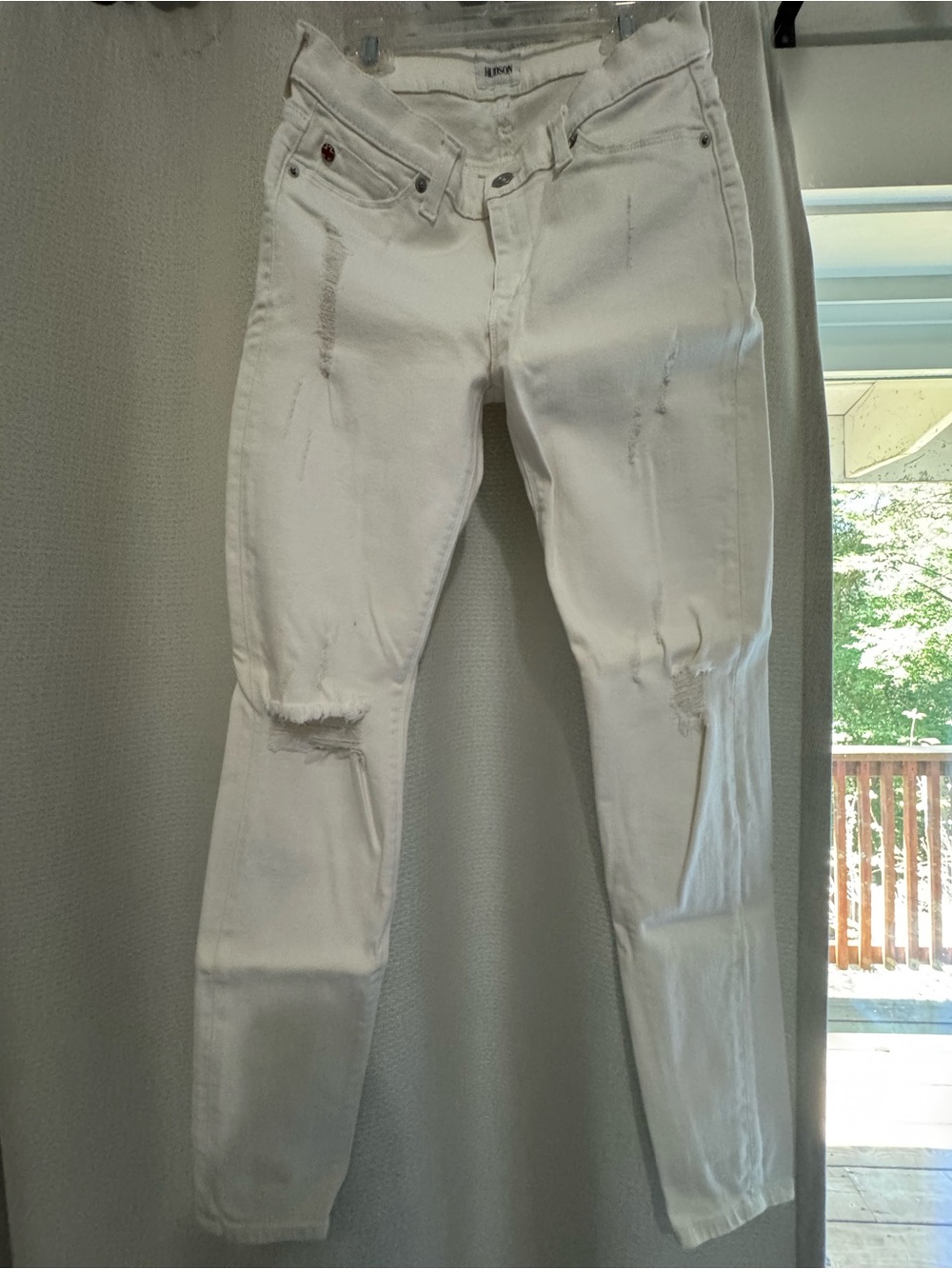 Hudson Jeans White Denim Pants - Classic Five-Pocket